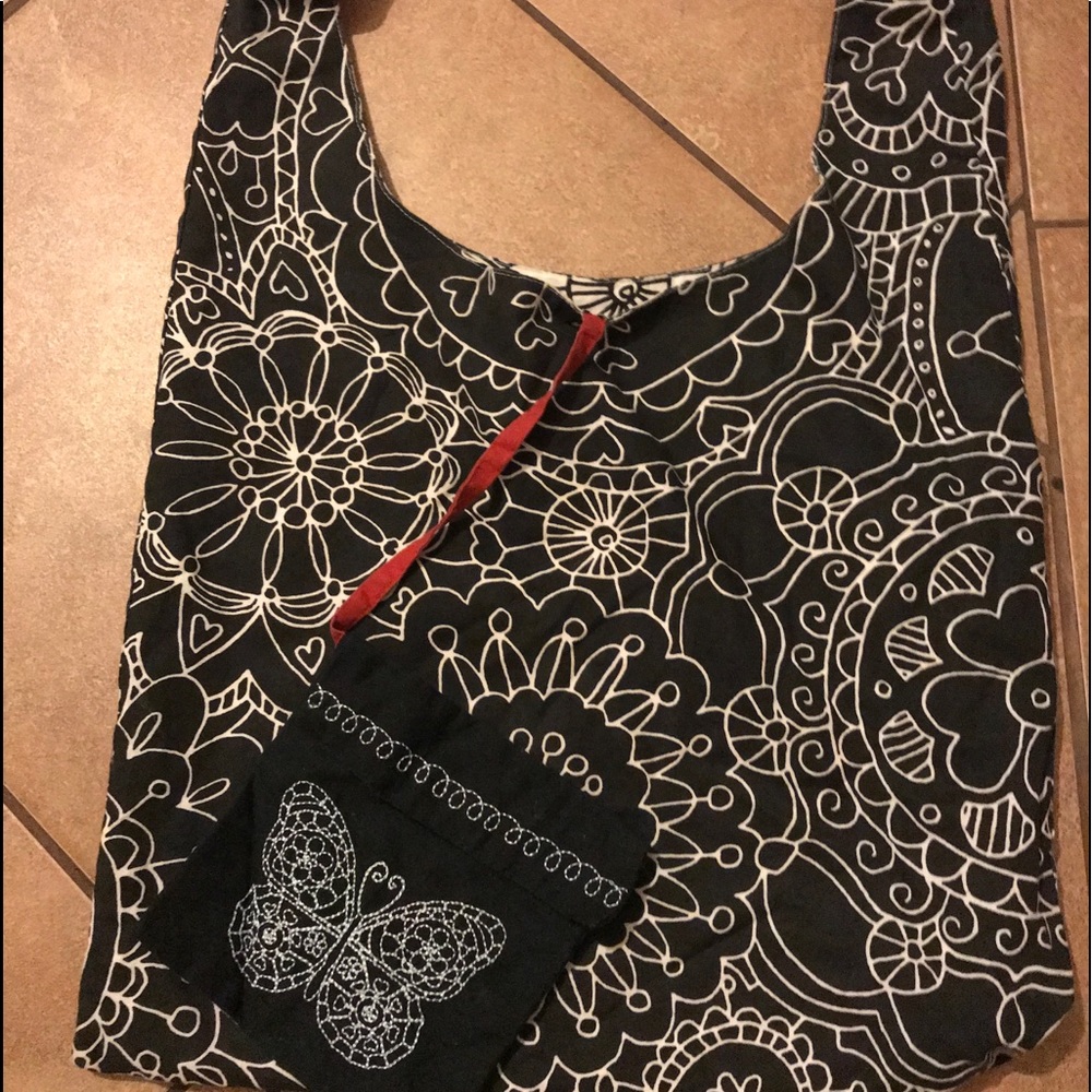 reversible shoulder tote bag